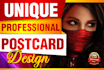 design modern and amazing post card design