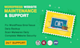 maintenance your wordpress site, fix issues and provide support