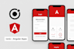 build hybrid mobile apps android and IOS using ionic, angular, react and flutter