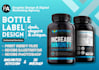 do professional bottle label design, product label design and pouch design