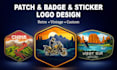 design custom sticker and patch badge logo design