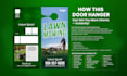 design lawn mowing, plumbing, hvac door hanger within 24 hours