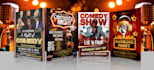 do comedy night, open mic, party, karaoke, event flyer