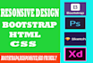 give your responsive design in bootstrap, html, css