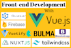 build web application, front end with vuejs and nodejs