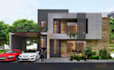 3d visualization of the facade, exterior, or front elevation