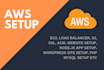 setup config aws ec2, s3, route 53, acm, ssl, load balancer