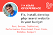 fix, install, develop php laravel website in your budget