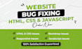 fix any html, css and javascript issues