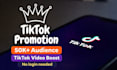 promote your tiktok video to our 50k audience