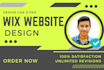 create wix website design or redesign wix or wix velo