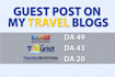 do a guest post on my travel blogs with a do follow backlink