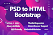 convert psd to html responsive bootstrap 5