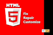 bug fix and repair HTML css php on your website
