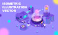 design amazing isometric vector illustration for website app