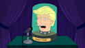 draw your head in a futuristic cartoon jar