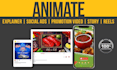 do anything animate, explainer, social ad, backgrounds