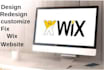 design or redesign wix website
