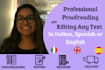 proofread and edit any text in italian, spanish or english