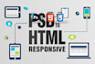 convert psd, figma, xd to html,scss,less, jquery, bootstrap,