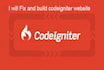 fix bugs and build an attractive websites in codeigniter