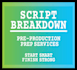 provide script breakdown analysis