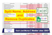 split name, address  to excel, google spreadsheets