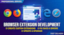 develop custom chrome extension, fix bugs, or update to manifest v3