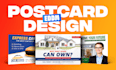 create postcard design, eddm postcard, party, event or business flyer design