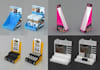 do creative counter display unit in acrylic, wooden, plastic