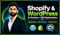 design a shopify store or wordpress website with ai chatbot and SEO