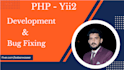 fix yii2 errors and develop efficient applications