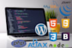 develop your site with html, css, javascript, PHP or wordpress