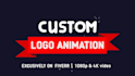 create a custom logo animation in 4k
