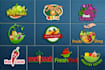 create a creative vegetable, fruit and juice logo