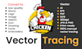 vector tracing, convert image to vector, redraw logo