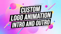 create custom logo animation, intro and outro for youtube