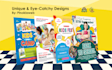 design kids summer camp, school, college party event poster or flyer