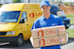 place your logo on courier box  delivery package parcel mockup