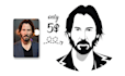 make simple vector art portrait black and white
