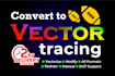 vectorize image, convert to vector, redraw logo vector tracing
