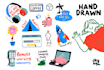 draw illustration, line art or doodle for your product