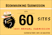 do 60 bookmark submission manually on high PR sites