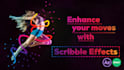 create neon scribble dance animation