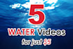 make 5 water splash logo intro video
