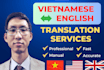 translate english to vietnamese and viet to eng in 24 hours