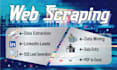 do web scraping data mining from any websites
