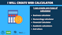 create a custom calculator for your website