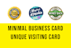 do minimal business card, unique visiting card