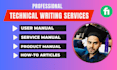 be your professional technical writer and user manual writer